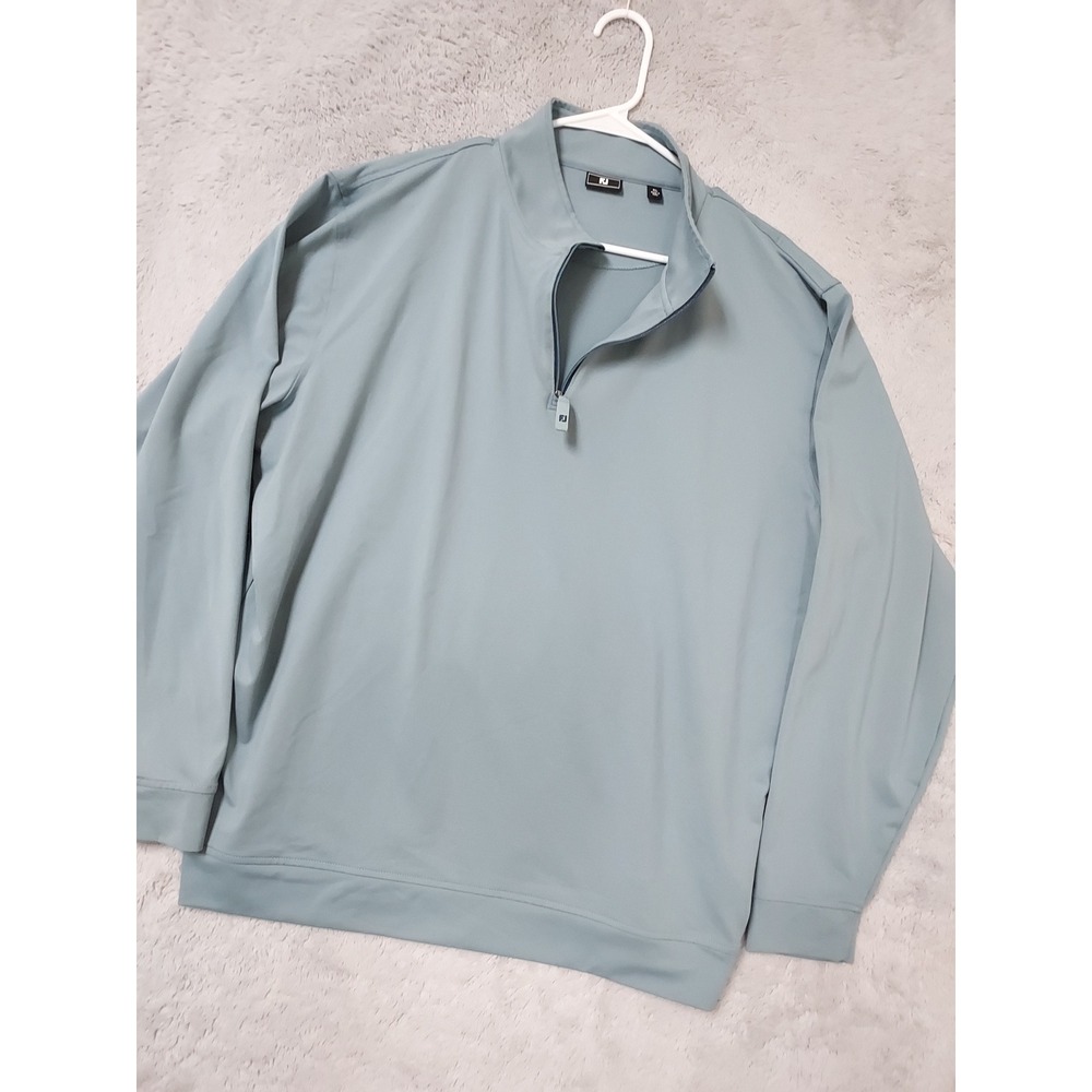 FootJoy Pullover Mens XL Quarter Zip Golf Activewear Blue Jersey Performance